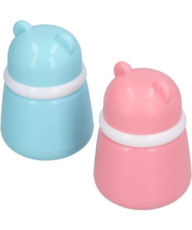 2 Pack Baby Powder Container with Puff - Cute Bear Face Dispenser for Newborn Bathing & Travel - Ideal Baby Powder Puff Case - Buy Online on GoSupps.com