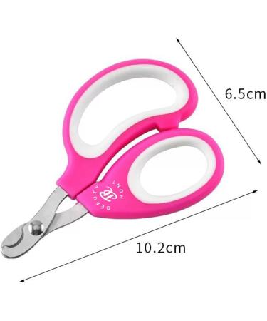 BeautyHunt Cat Nail Clippers | Small Animals Claw Trimmers | Stainless Steel Scissors for Kittens, Puppies, Rabbits, Birds, Tiny Dogs, Gerbils, Hamsters | 10cm Pink - Small Breeds - Buy Online on GoSupps.com