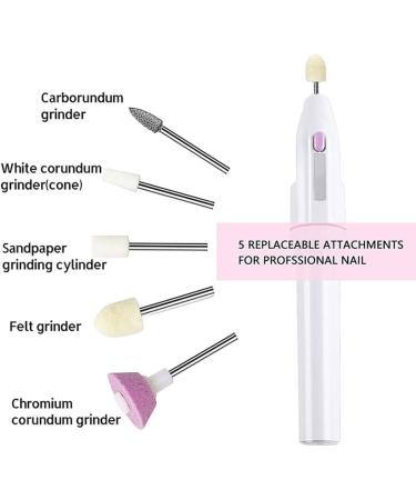 Electric Nail Files Set 5 in 1 Electric Manicure Pedicure Grinding Polishing Set Nail Drill Set for Personal Finger Toe Nail Care - Buy Online on GoSupps.com