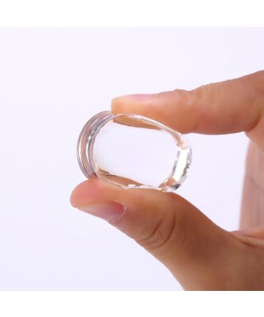 Buy Silicone Nail Stamper - Clear Jelly Soft French Manicure Stamp & Scraper Tools (White) for Perfect Nails - International Shipping - Buy Online on GoSupps.com