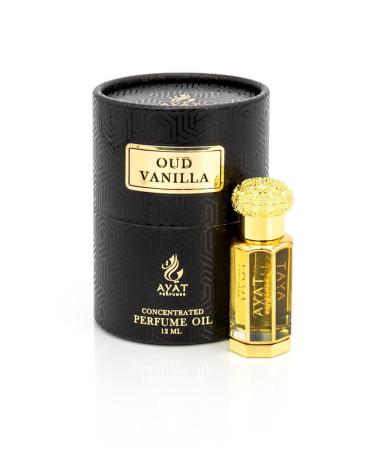 AYAT PERFUMES Perfume Extract 12ml | Pretty Bottle Packaged in an Elegant Box | Alcohol-Free Unisex Attar | Long Lasting Fragrance Oil | Arabian scent Made Designed in Dubai (Oud Vanilla)