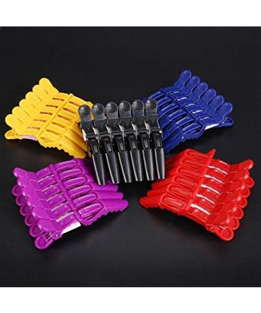 Cicilin 18 Pieces Plastic Hair Clips Hair Pins NonSlip Handle Professional Hair Clips Ideal for Hairstyle Hairstyle Sections Curls Black - Buy Online on GoSupps.com