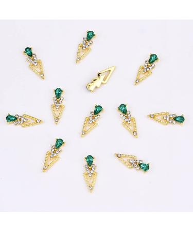 TEEKME 30pcs Mix Gold Nail Charms with Gemstones - Nail Decoration Bling Rhinestones - Buy Online on GoSupps.com