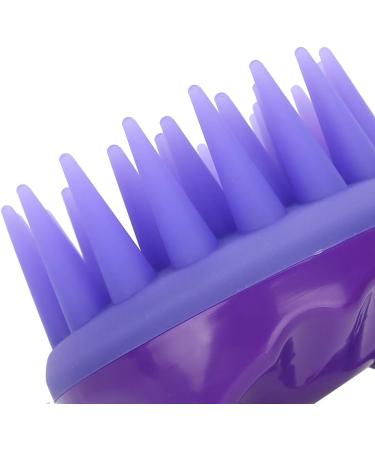 Manual Head Massager Brush - Silicone Scalp Massage Brush for Hair Root Cleaning & Care (Purple) - International Shipping - Buy Online on GoSupps.com