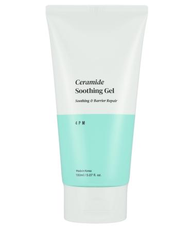 4PM Ceramide Soothing Gel (5.07 fl. oz) Face Moisturizer Lightweight Moisturizing Gel Cream for Glass Skin Barrier Repair Korean Skincare Made by SEOUL4PM