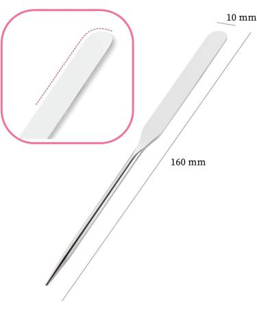2Pcs Makeup Spatula tool metal Set Professional Beauty Stainless Steel Cosmetics Mixer Long Metal Spatula Depotting Mixing Tool - Buy Online on GoSupps.com