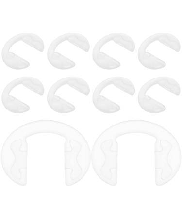 Coolhiya 10 st nose pads for silicone glasses nerd wax glasses pads reusable nose pads glasses rubber nose pads large anti-nose pads connected saddle gel connected saddle