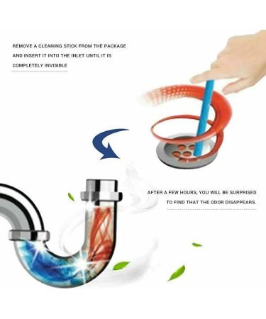 24pcs Sani Drain Cleaner Sticks Sink Deodoriser Keeps Drains & Pipes Clear & Odour free - Buy Online on GoSupps.com