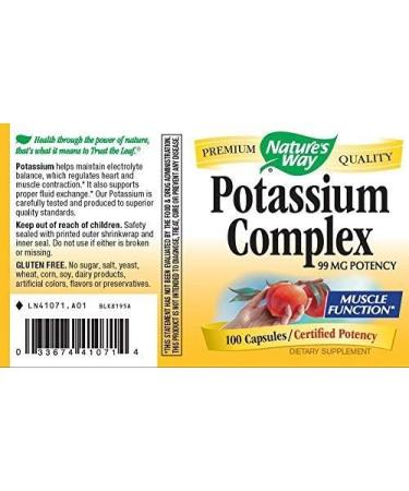 Nature's Way Potassium Complex 100 Caps (Pack of 2) - Buy Online on GoSupps.com