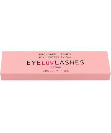 XL Mix Box Promade Lashes 1000 Fans Loose lash fans pro made mix lengths (9-15mm Lengths) (5d DD Curl Mix 9-15mm) - Buy Online on GoSupps.com