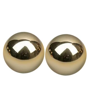 Beaupretty 2st Gymnasikball from brass baoding fitness ball newspaper stalks truck massage ball massage gear Small smooth balls massage balls healthcare metal The gold massage ball