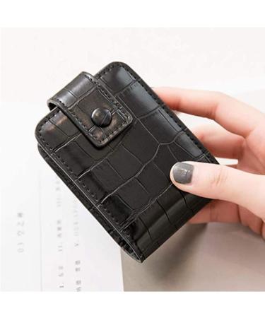 HSK_Mall Mini Lipstick Case with Mirror - Portable Lipstick Holder for Purse, Travel Makeup Pouch - Black - Buy Online on GoSupps.com