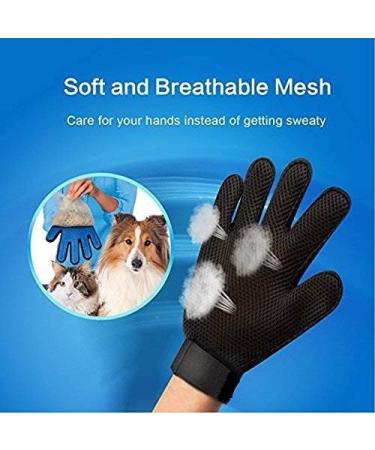 Pet Glove Grooming Tool + Furniture Pet Hair Remover Mitt for Cat & Dog - Deshedding Brush with Gentle Rubber Tips - Soft Massage Groomer Mitt (1 Right Hand) - Buy Online on GoSupps.com