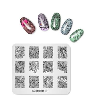 Nail Stamping Plate Hair Braid Twist Flower Multi-Pattern Stamping Stencil Print Image Nail Art Stamper Tool Nails FA004