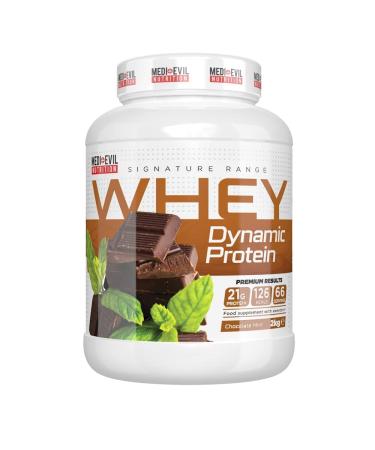 Medi-Evil Nutrition Whey Dynamic Protein Powder Muscle Development Chocolate Mint Flavour 2kg 66 Servings Chocolate Mint 66 Servings (Pack of 1)