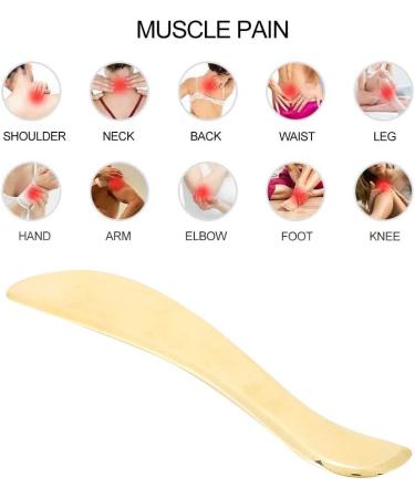 Verdant Touch Brass Gua Sha Tool - 6 Massage Scraping Board for Muscle Pain Relief & Breastfeeding - Buy Online on GoSupps.com