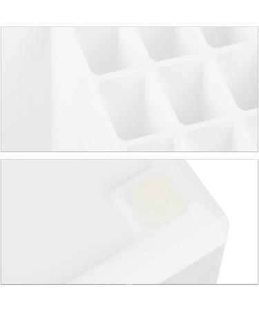 Relaxdays Small Make-Up Organizer - 2-Part Acrylic Storage with Lipstick Holder & 4 Drawers White - 19x24x13.5 cm - Buy Online on GoSupps.com