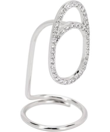 Natudeco Finger Nail Cover Ring Rhinestones Fingernail Opening Ring Nail Art Decoration Finger Tip Rings Nail Gift for Women Ladies(WHITE) - Buy Online on GoSupps.com