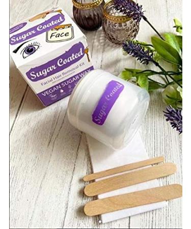 Best Sugar Coated Hair Removal Wax Kit for Facial Hair | Lavender Oil Waxing Kit with Wax Strips - 200g - Buy Online on GoSupps.com
