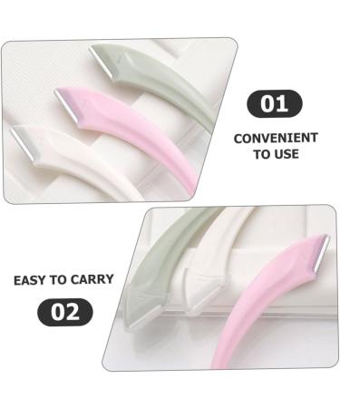 Minkissy 6-Piece Meniscus Anti-Scratch Eyebrow Trimmer & Care Tools Set - Precision Hair Edge Brush & Dermaplaning Artifact for Flawless Eyebrows - Buy Online on GoSupps.com