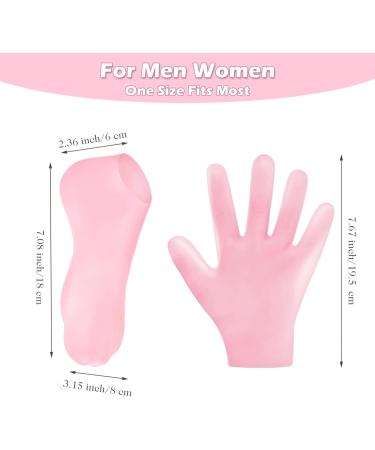 Ninnyi 2 Pairs Moisturizing Silicone Glove Socks Women Set Foot Spa Gel Pedicure Silicone Socks for Dry Cracked Feet Calluses Foot Care Pink Anti Slip Aloe Socks - Buy Online on GoSupps.com