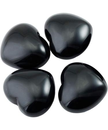 Nupuyai Obsidian Heart Palm Worry Stone 45mm - Chakra Reiki Healing Crystal for Home Decoration - Black/Obsidian 45x40mm - Buy Online on GoSupps.com