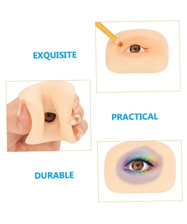 IWOWHERO Practical Eye Skin 1 Set Makeup Practice Skin Eyeshadow Fake Skin Eye Makeup Training Skin Exercise Board Make up 3D - Buy Online on GoSupps.com