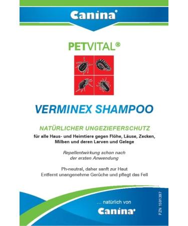 Canina 741656 Petvital Verminex Shampoo 250ml - Effective Pet Flea & Tick Treatment | International Shipping Available - Buy Online on GoSupps.com