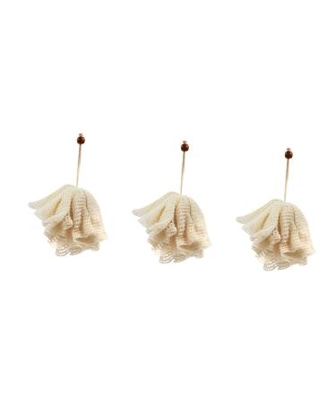 Beaupretty 3pcs Bath Towel Shower loofah exfoliating Bath Sponge Mesh Bath and Shower Sponge Shower Bath Sponge Bath Balls exfoliating Body Scrubber Sponge Shower Stool Frosted Bath Brush