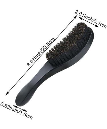 Baokuan Beard Brush - Wild Boar Bristle Curved Wave Brush for Men | Professional Facial Shaving & Mustache Tool | Salon Quality Hairdressing Tool - Buy Online on GoSupps.com