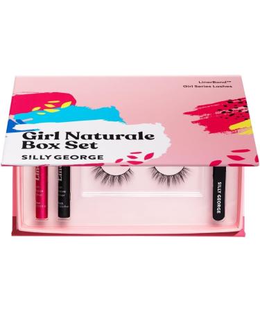 Silly George Girl Naturale Box Set: Clear + Black LinerBondPro Lash Adhesive Eyeliner with 3 Pairs of Girl Series Lashes and Tweezers - Buy Online on GoSupps.com