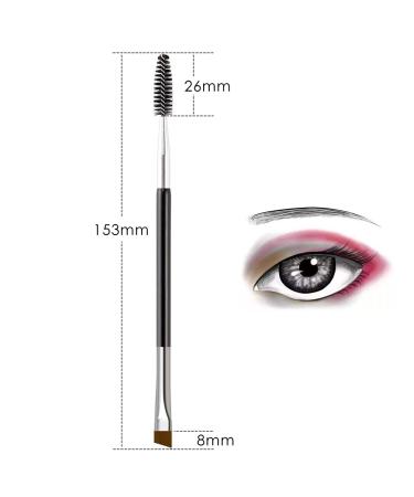 KINGMAS Professional Double-Ended Eyebrow Brush and Spoolie - Black - Buy Online on GoSupps.com