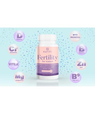 Natifi Fertifi Conception Fertility Prenatal Vitamins for Women - Regulate Cycles, Balance Hormones, Aid Ovulation - 60 Caps with Folic Acid, Myo Inositol, Vitex - Promotes Healthy Pregnancy - Buy Online on GoSupps.com