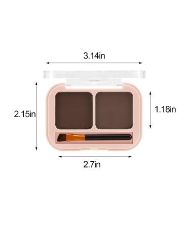 Buy Waterproof Eyebrow Powder - 2 Shades Palette with Brush | Long-Lasting Eyebrow Filler #003 Dark Brown - International Shipping Available - Buy Online on GoSupps.com