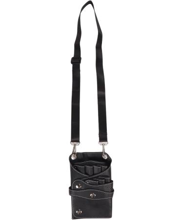 YAOGOHUA Hair Scissors Pouch Double Layer Waterproof PU Leather Hairdressing Tool Bag with Belt for Salon Barber Store - Buy Online on GoSupps.com