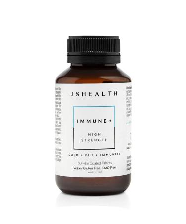 JSHealth Vitamins Immune + Immunity Booster Supplement with Zinc Vitamin C Echinacea and Olive Leaf Antioxidants (60 Tablets)