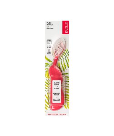 RADIUS Flex Brush Soft Right Hand Pink 1 Toothbrush