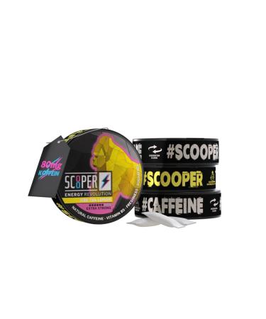 SCOOPER Energy Iced Box 80mg Extra Strong Lemon | 2 x Extra Strong Iced Cola 2 x Extra Strong Iced Lemon Tea | 4 x 7.2g