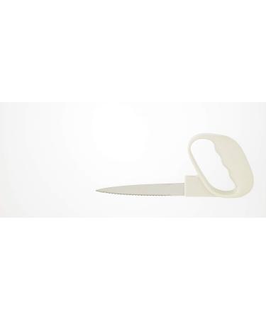 Homecraft Reflex Preparation Knife Carving Utensils with Finger Contours and Secure Grip for Meal Prep 5 Inch Blade with Scalloped Edge Assistive Cutting Knives with Sturdy Handle for Elderly Carving Utensils with Finger Contours and Secure Grip for Meal 