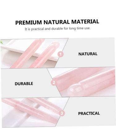 Beavorty Rose Quartz Acupuncture Pen - Crystal Massage Tool for Women | Gua Sha Facial Massager & Body Shaving | Natural Jade Pink 12x1.3cm - Buy Online on GoSupps.com