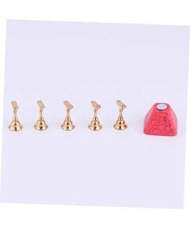 POPETPOP Nail practice nail bracket manicure tools nail tip holder nail display stand Practical nail art tool magnetic nail tip stand chessboard finger stand nail practice base 10x7cm Pink - Buy Online on GoSupps.com
