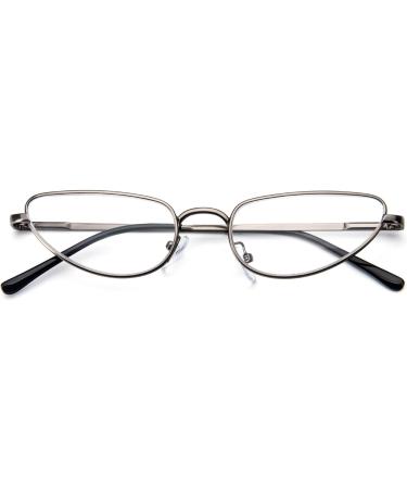 MMOWW Metal Reading Glasses for Men & Women - Lightweight Spring Hinge Slim Readers (Gray 3.0) - Stylish & Comfortable - Buy Online on GoSupps.com
