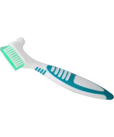 Premium Double-Sided Denture Brush for Effective Plaque Removal and Bacteria Cleaning - Safe and Nontoxic Tool for False Teeth Maintenance - Buy Online on GoSupps.com