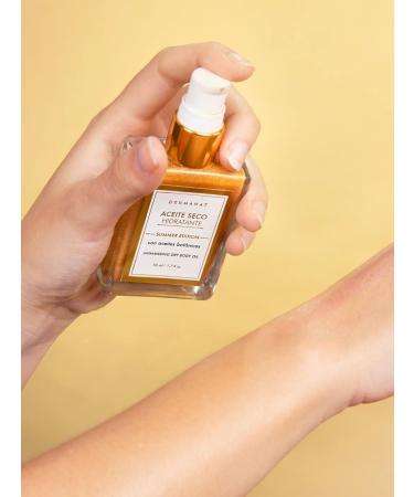 Dermanat Shimmering Dry Oil - Non-Greasy Body Oil for Sun-Kissed Glow - Paraben-Free Formula - 1.7 fl. oz - Buy Online on GoSupps.com
