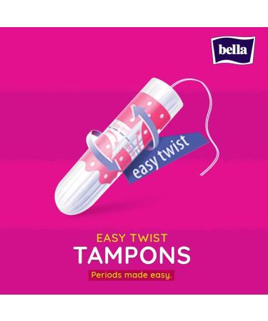 Bella Tampo Regular Tampons - Easy Twist System 5 Packs of 16 | Ideal for Beginners - International Shipping Available - Buy Online on GoSupps.com