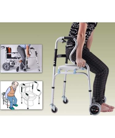 Drive Healthcare YC8301 Aluminum Alloy Folding Walking Frame with 4 Wheels and Seat Rear tyre Brakes Surprise Gift - Buy Online on GoSupps.com