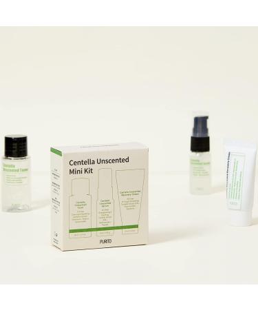 PURITO Centella Unscented line Travel kit (Mini) / Toner 30ml Serum 15ml Cream 12ml - Buy Online on GoSupps.com