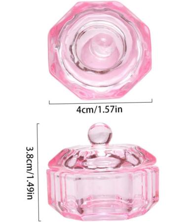 Octagonal Dappen Dish Cup Crystal Glass Glassware Tool for Nail Art Manicure Care Brushes - Buy Online on GoSupps.com