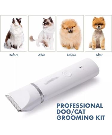 4 in 1 Electric Pet Hair Clipper - Rechargeable Trimmer with 4 Blades & Nail Sharpener | International Shipping Available - Buy Online on GoSupps.com