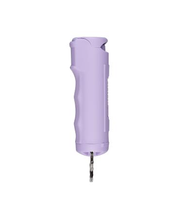 SABRE Pepper Spray with Flip Top, Maximum Police Strength OC Spray, Key Ring for Easy Carry and Fast Access, Finger Grip for More Accurate and Faster Aim, 25 Bursts, Secure and Easy to Use Safety Lavender Pepper Spray